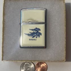 Vintage 2000 Zippo Hawaii Scrimshaw Killer Whales