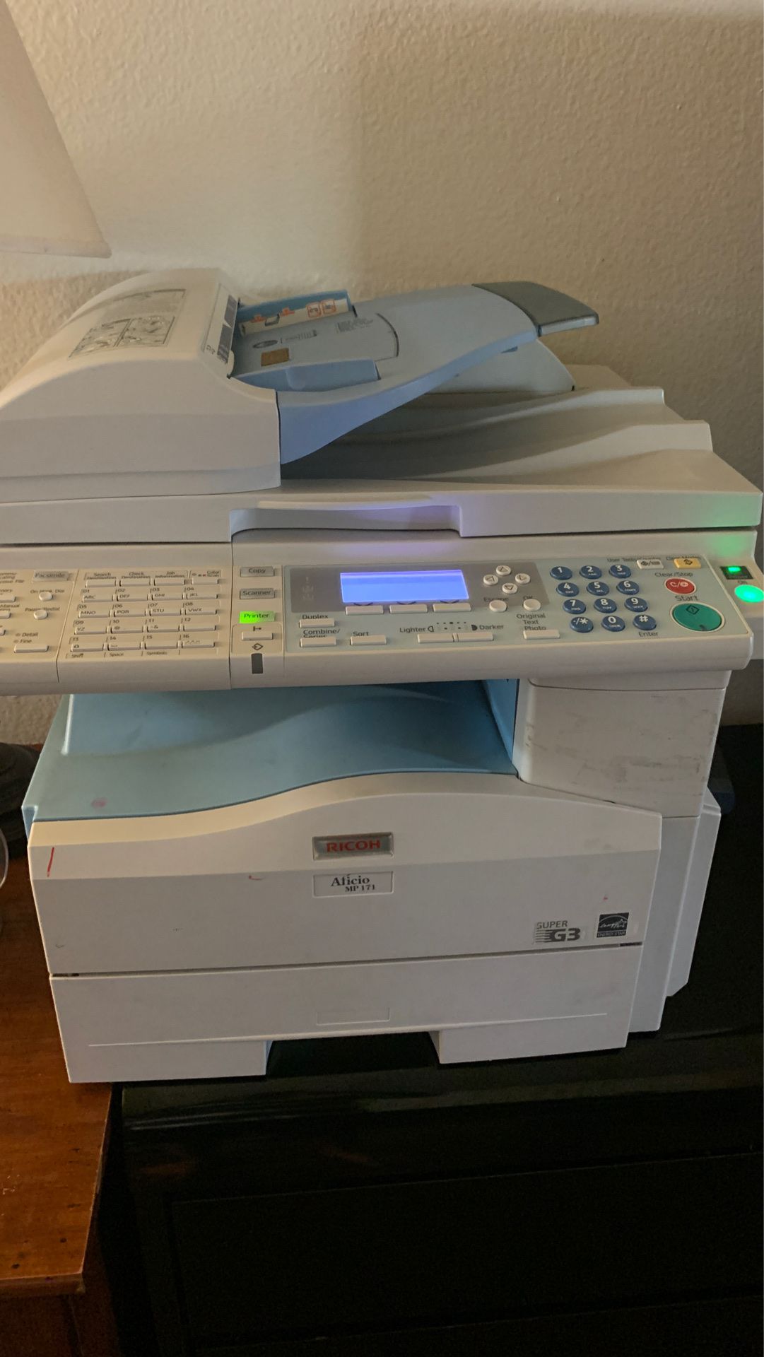 Ricoh printer with 3 free toners