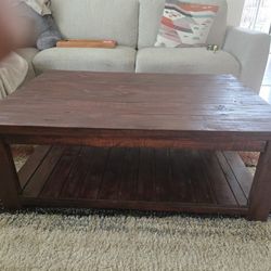 Solid Stained Pine Coffee Table 