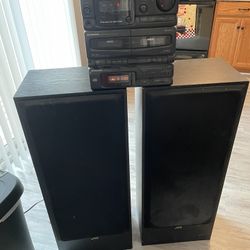 Receiver And Tower Speakers