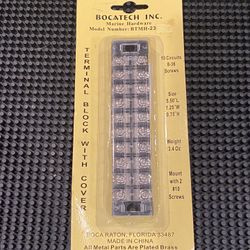 Bocatech Inc. 10 Circuit Terminal Bar With Cover. New In Package.