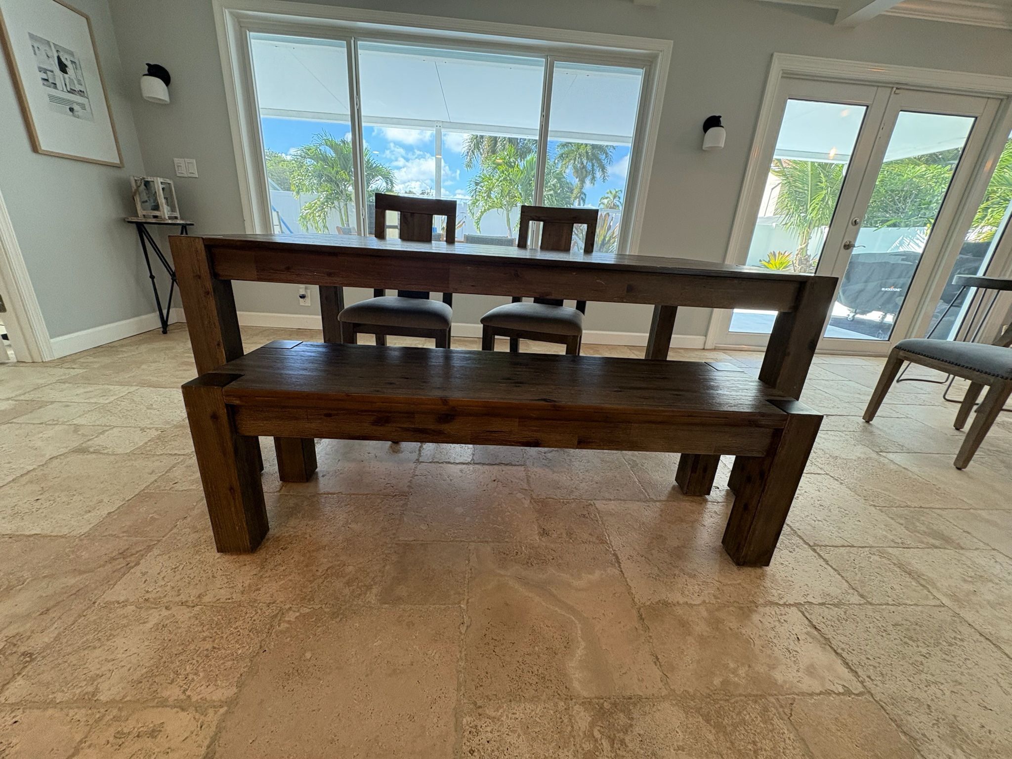 Kitchen Table With Bench And Two Chairs