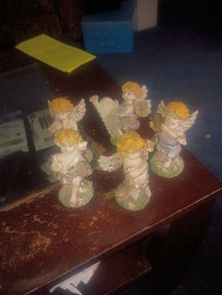 Vintage Ceramic Angels 5/Set