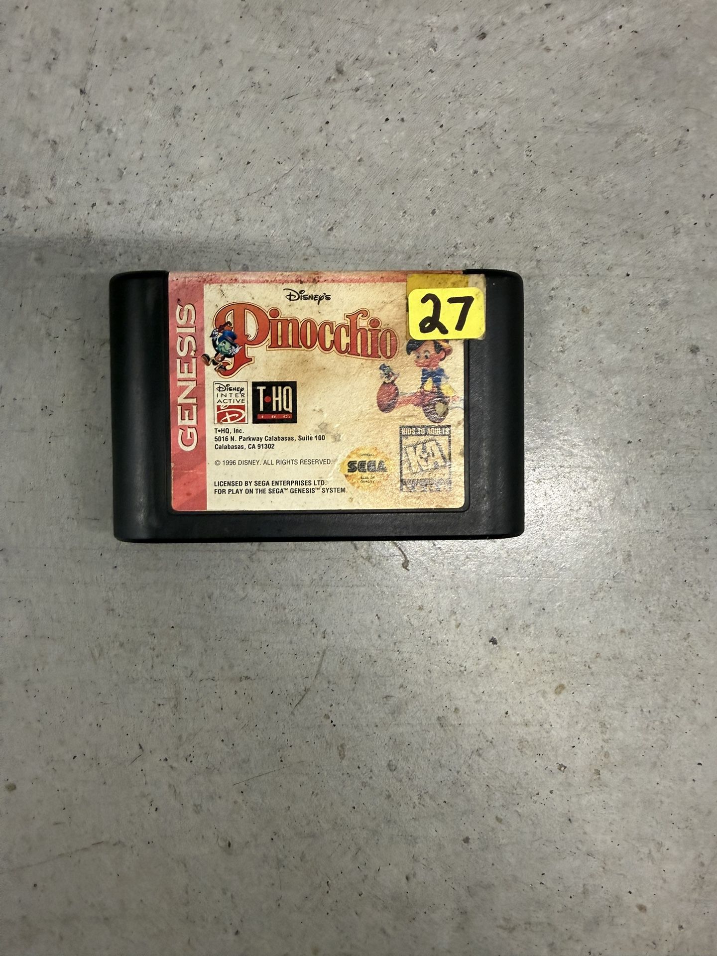 Pinocchio Sega Genesis