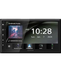 KENWOOD DMX4710S Digital Car Stereo (50W x 6-Ch), Apple CarPlay & Android Auto Compatible, Bluetooth-Enabled Head Unit with 6.8" LCD Display, Single D