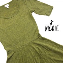 LuLaRoe Green Nicole Dress