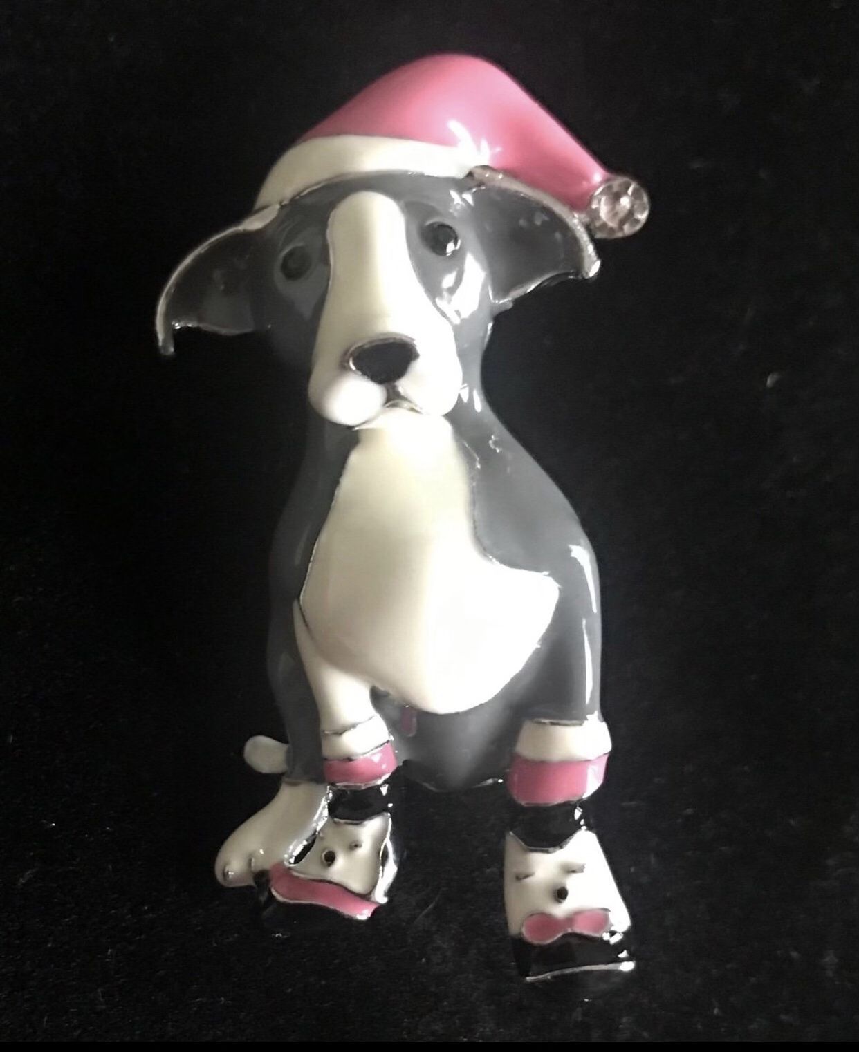 Christmas Dog Brooch
