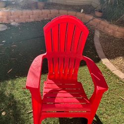 Adams RealComfort Deluxe Cherry Red Resin Frame Adirondack Chair