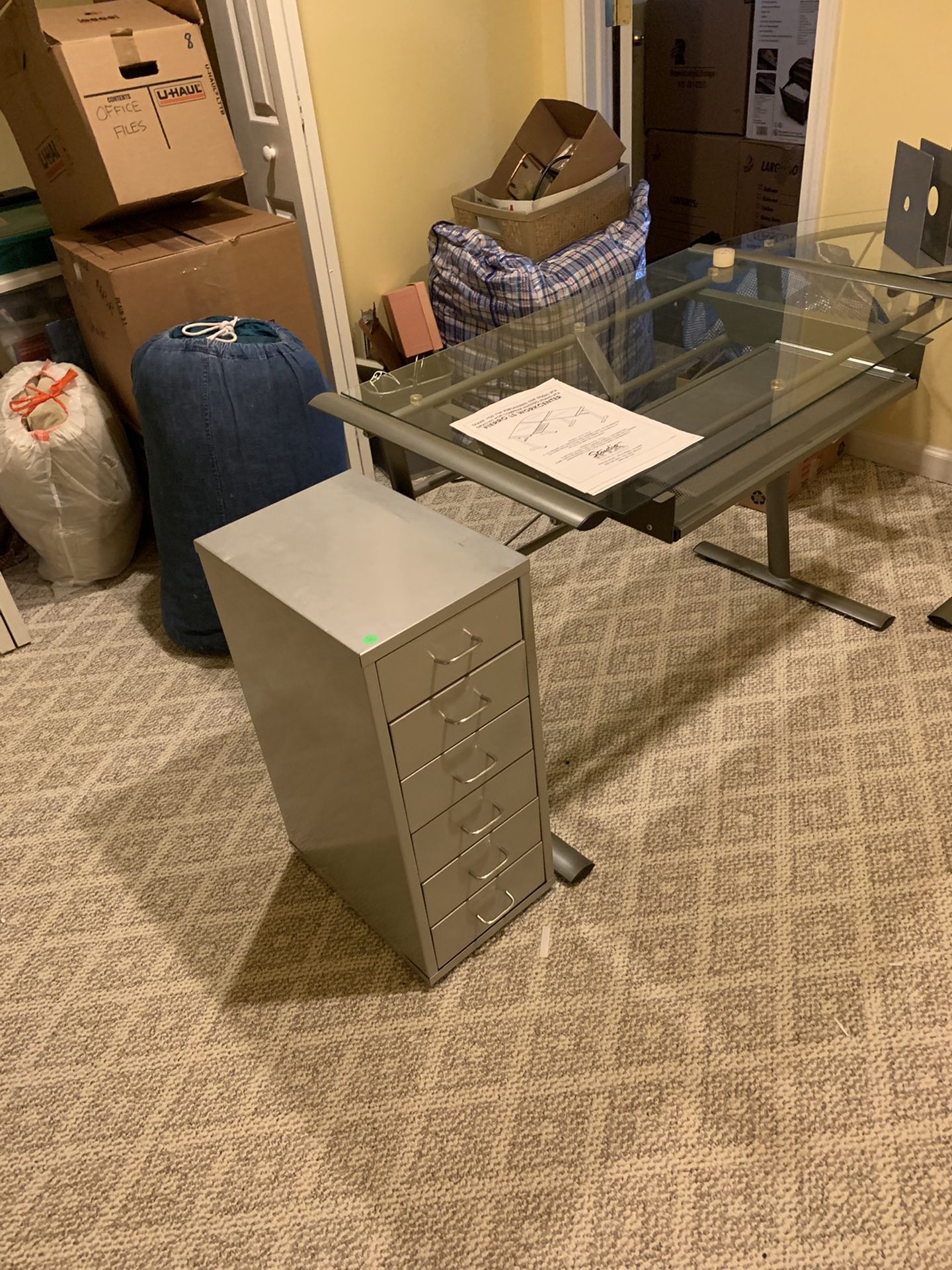 Metal rolling file cabinet