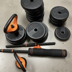 FEIERDUN 5-in-1 Adjustable Weight Set (Dumbbells/Kettlebell/Barbell)