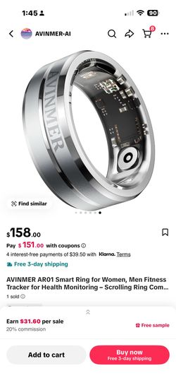 Smart ring new size 7