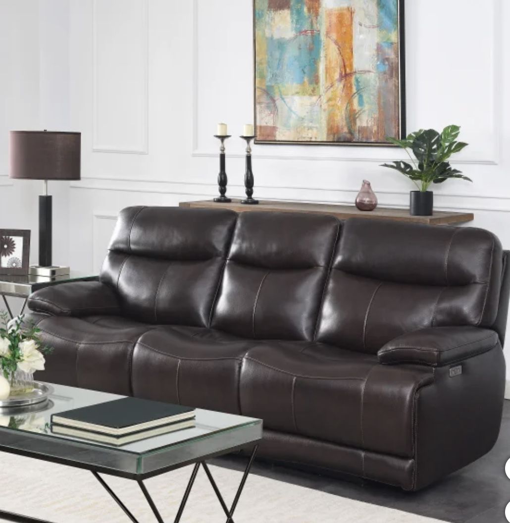 Ridgewin Leather Power Reclining Sofa