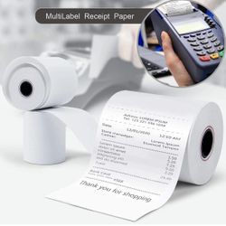 50 Rolls Thermal Receipt Paper 2-1/4”x50’