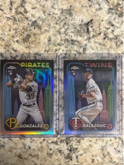 2024 Topps Chrome Jordan Balazovic and Nick Gonzales Rookie RC Big Apple Refractor