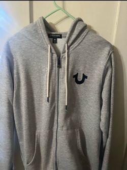 Grey true religion hoodie