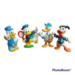 Set of 4 Disney 80s and 90s  Donald Duck pve figures