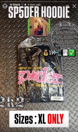 Sp5der Hoodie Black XL
