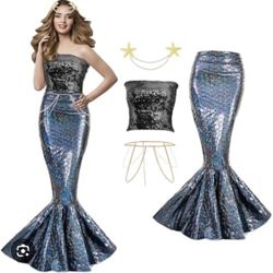 Mermaid Costume Size Medium (black)