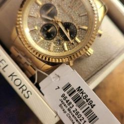 Michael Kors MK8494 Gold/Stainless Steel Watch (Brand New) 👉 $275 Or Best Offer • Will Trade For Real 10k or 14k gold Jewelry.