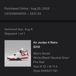 Jordan 4 Retro “Red Cement”