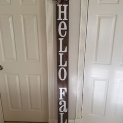 Fall wood sign