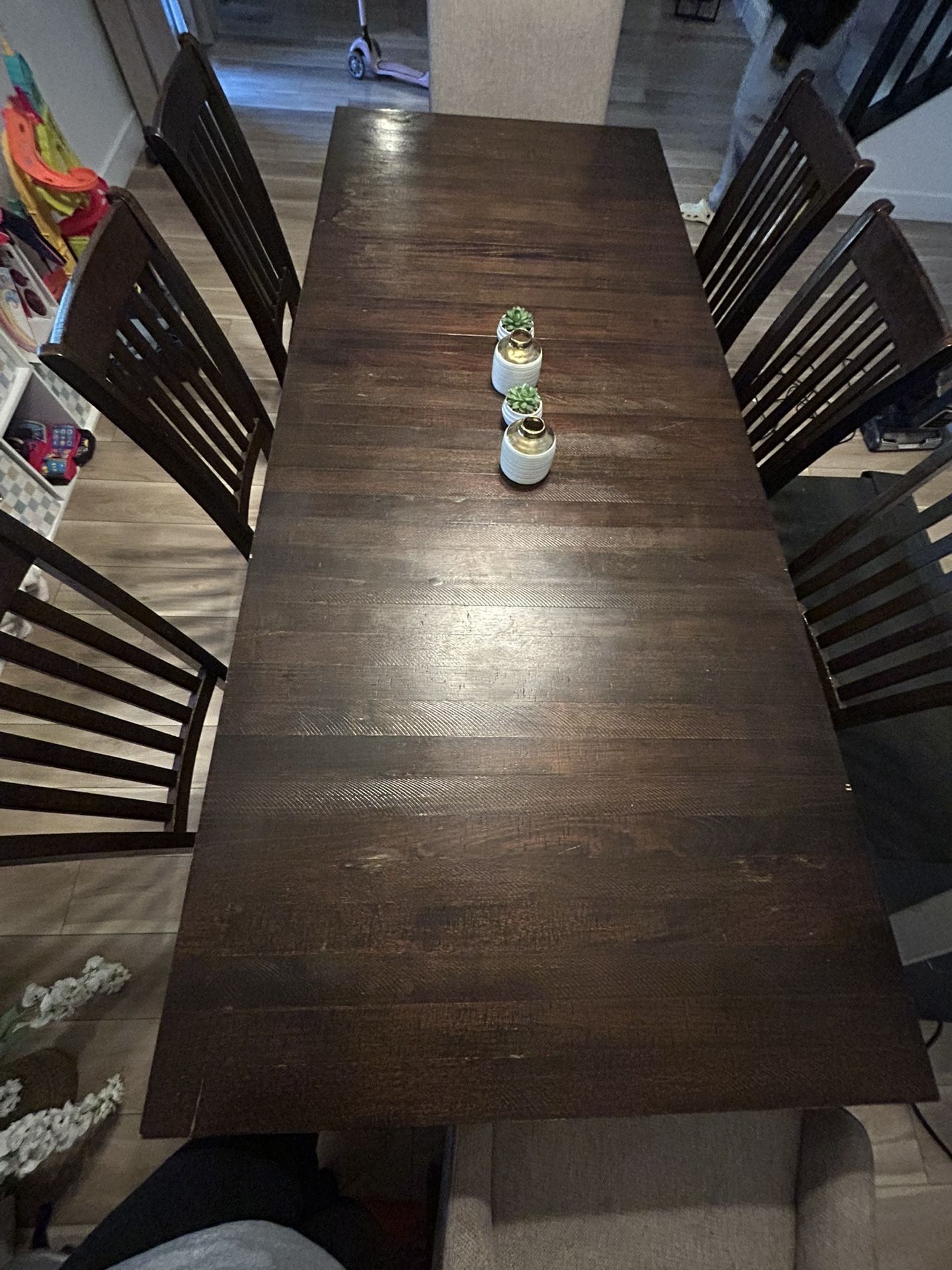 Dinning Table 8 Wooden Chairs