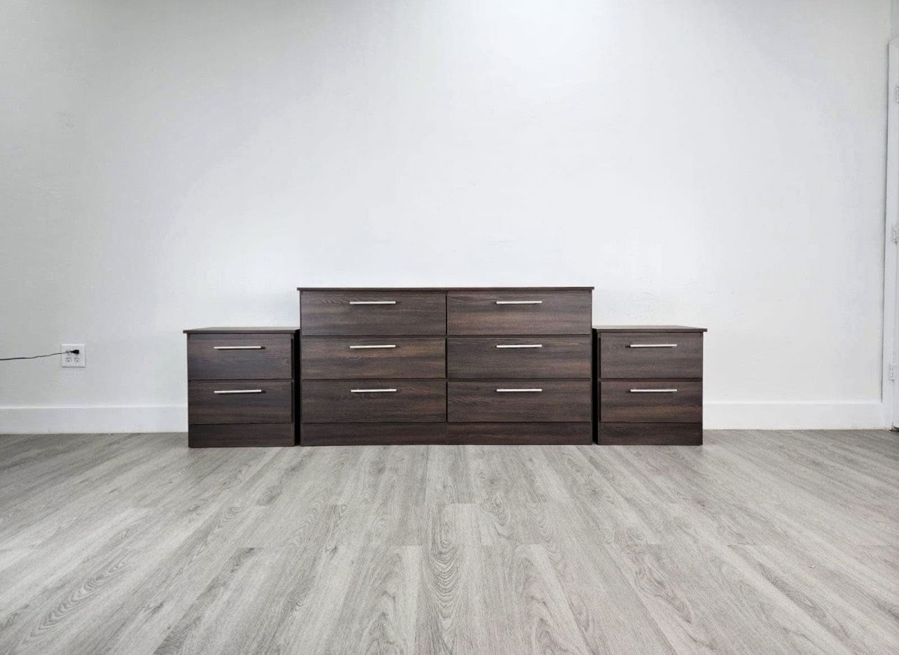 Dresser And 2 Nightstands - Cómoda Y 2 Mesitas De Noche