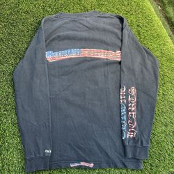 Vintage 90’s Chrome Hearts USA Flag Scroll Longsleeve Tee