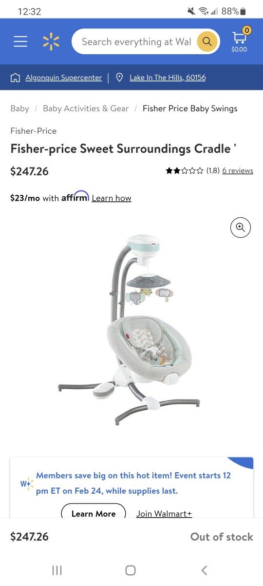Baby Swing Fisher Price