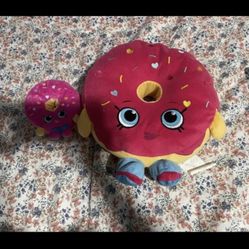 Moose Shopkins D'Lish Doughnut 2013 12-inch plush & Sprinkle Donut 6”