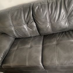 Black leather furniture