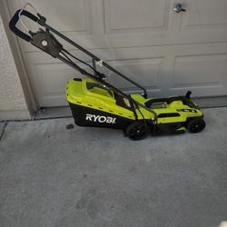 Ryobi Electric Lawn Mower With Bag 13 In