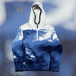 POLO RALPH LAUREN MOUNTAIN-PRINT FLEECE HOODIE
