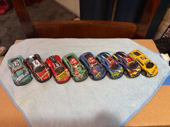 Lot of 8 Die-Cast Toy Racing Cars