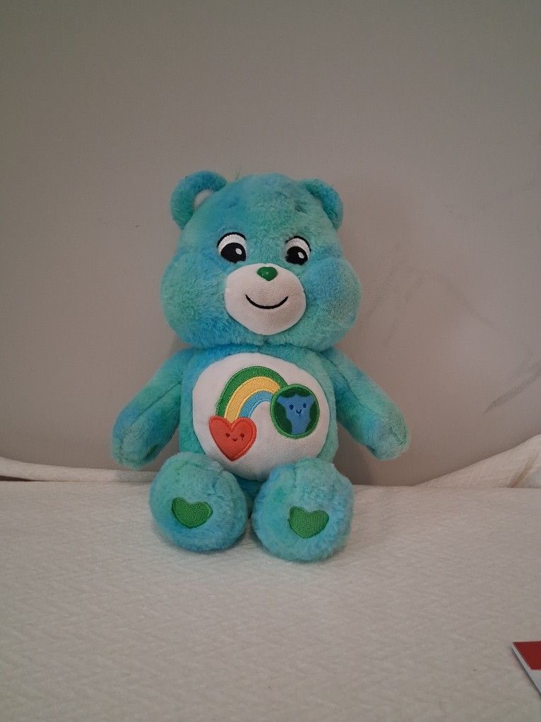 Care Bears Love Thee Earth Blue Plush Bear Care Bear 13" Plush