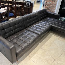 Ikea Leather Sectional