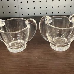 Steuben Crystal Toothpick Holder Lot of 2 