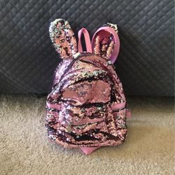 Pink Bunny Sparkly Back Pack