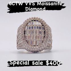 Silver With Diamonds Ring 