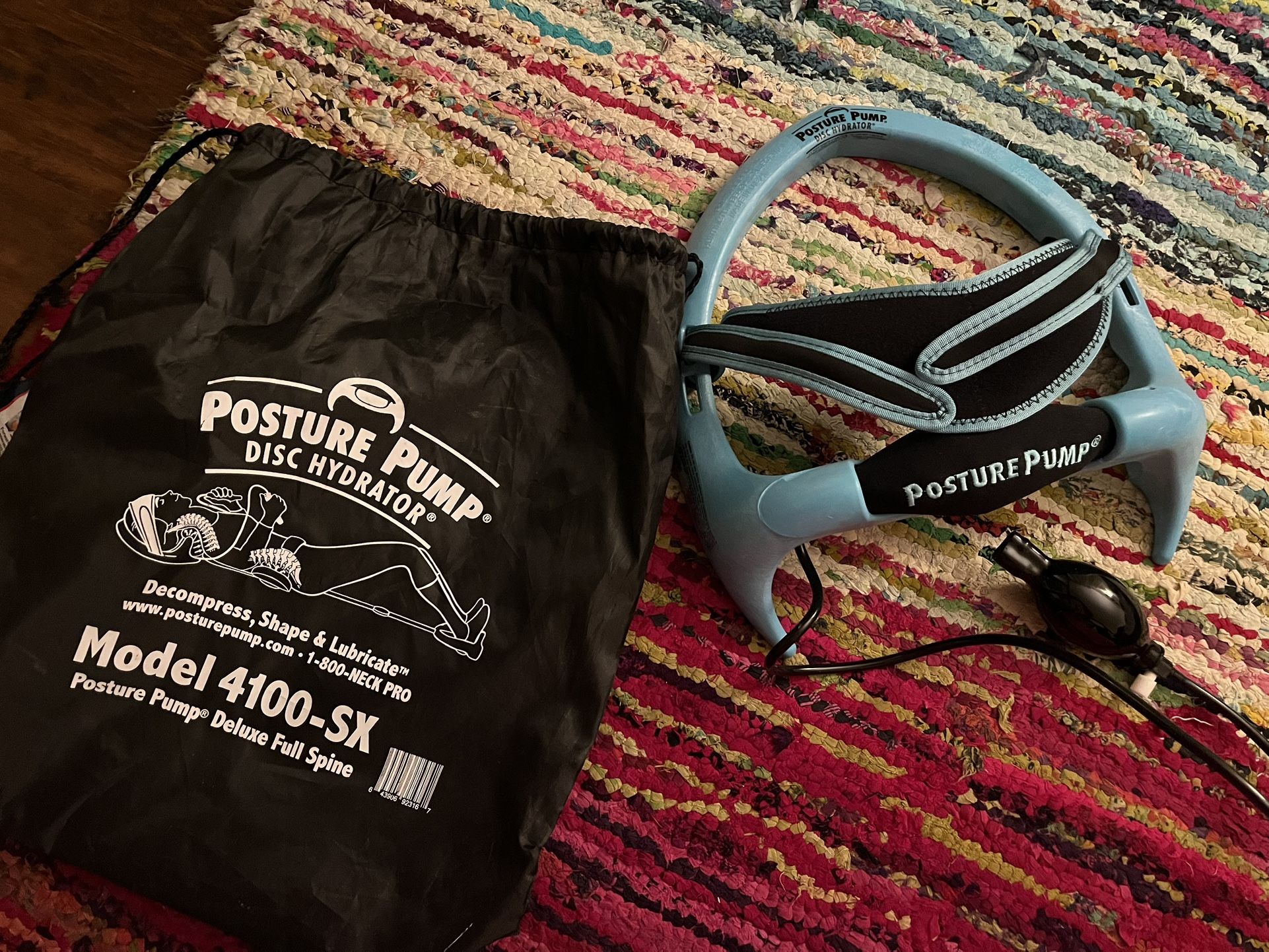 Posture Pump Neck Massager Exercise Dual Cervical Spine Disc Hydrator® Pump