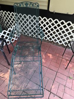 Wrought iron lounger