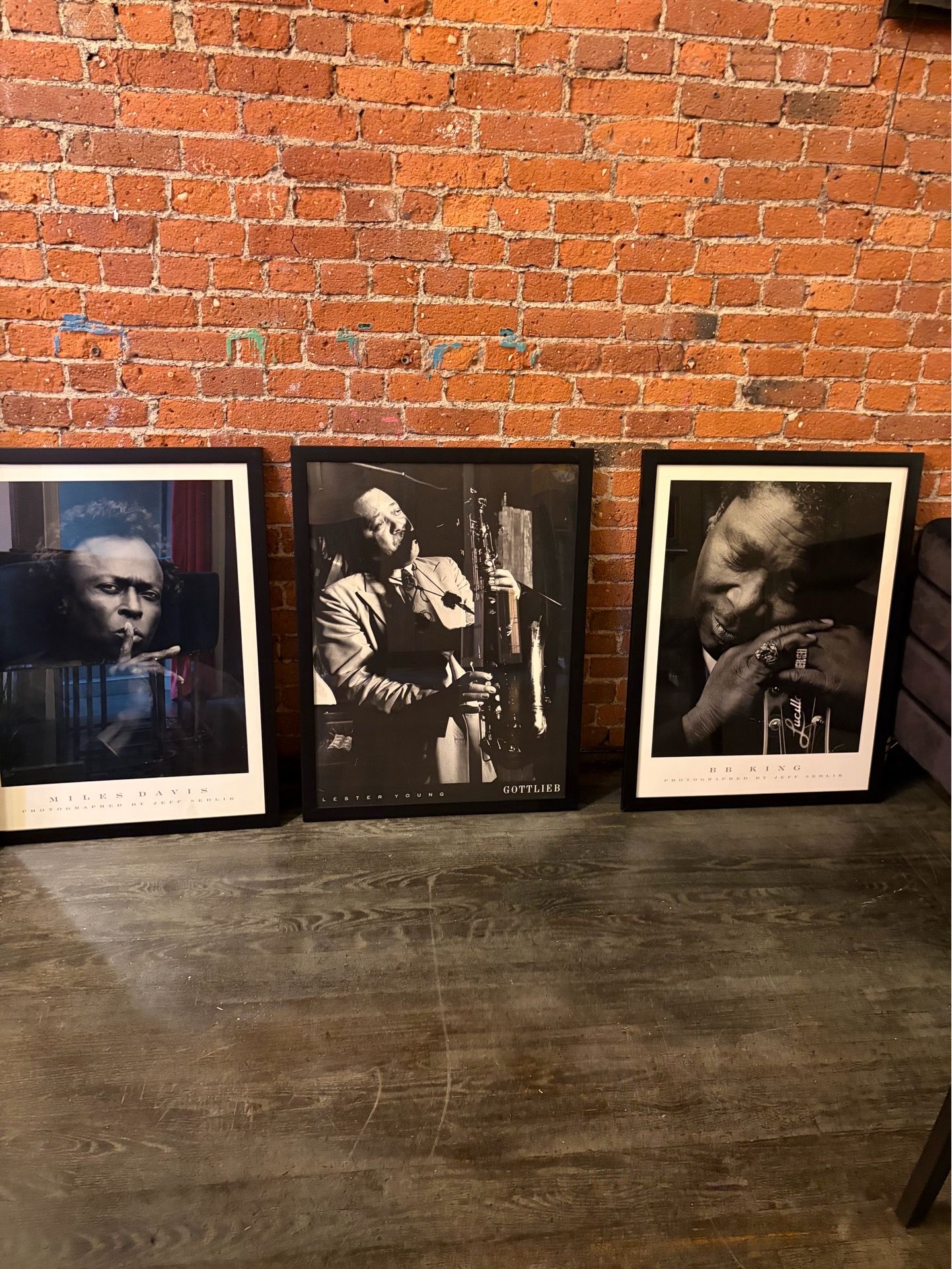 BB king, Lester young Miles Davis jazz blues framed pictures