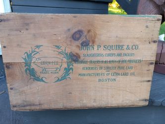 Antique Lard Oil Crate Founded 1911