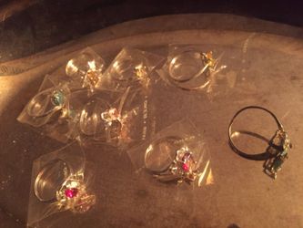 Lot of 7 silver tone rings