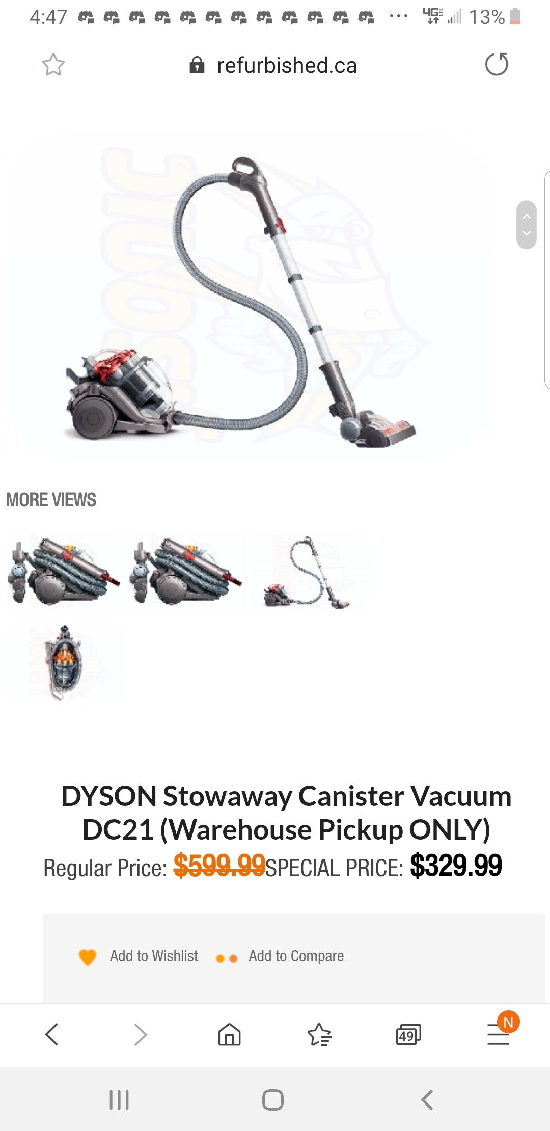 Dyson DC-21 stowaway.