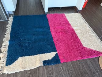 Real wool Moroccan rug 5x6’
