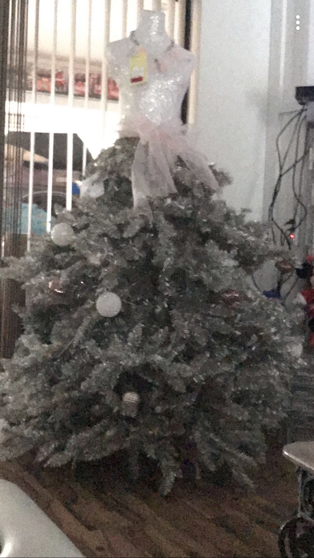 Christmas tree that has built in lights . Still has tags . Six feet tall