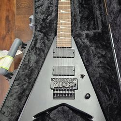 Jackson KV7 Corey Beaulieu King V black 7 string guitar