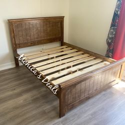 Full Solid Wood Bed Frame $340