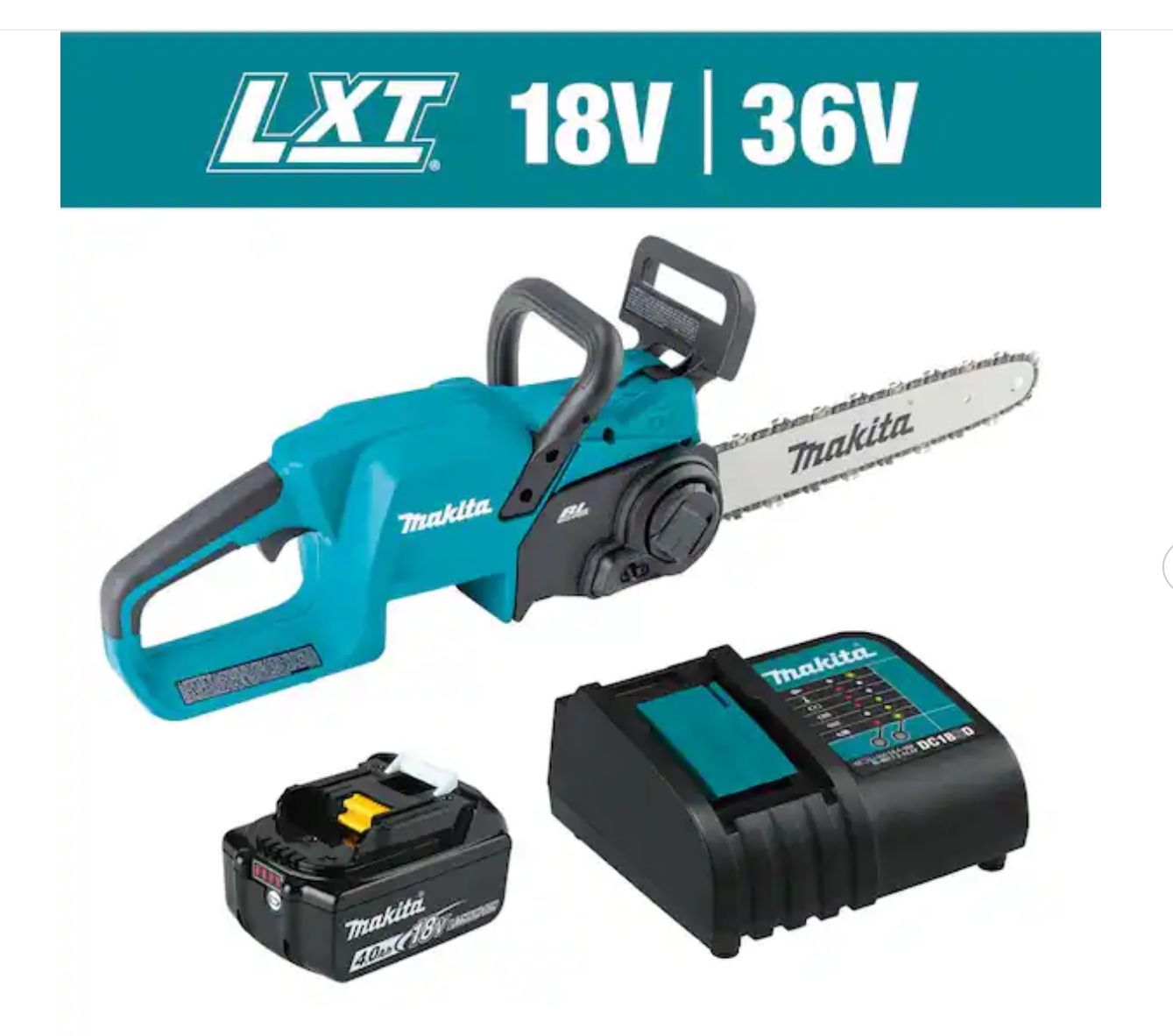 Makita LXT 14 in. 18V Lithium-Ion Brushless Electric Battery Chainsaw/Pole Saw Kit (4.0 Ah)